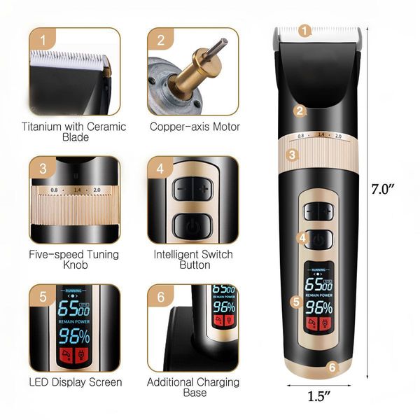 professional pet dog hair trimmer kit animal grooming clippers cat cutters machine shaver lcd screen electric scissor 110-240v
professional pet dog hair trimmer kit animal grooming clippers cat cutters machine shaver lcd screen electric scissor 110-240v