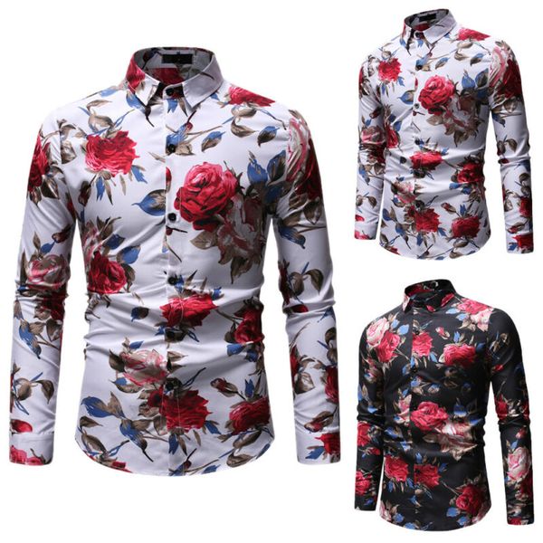 2019 fashion brand new polyester men's luxury floral stylish slim fit long sleeve casual shirt button, White;black
2019 fashion brand new polyester men's luxury floral stylish slim fit long sleeve casual shirt button, White;black