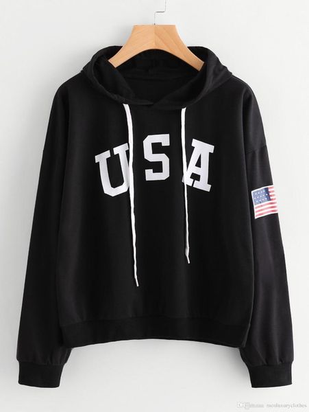 usa letters hooded hoodies for women teenager casual sweatshirts wear american national flag, Black
usa letters hooded hoodies for women teenager casual sweatshirts wear american national flag, Black