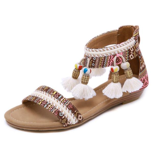 sandals siketu national women's bohemian tassel comfortable flat shoes women sandal large size rome style beach female, Black
sandals siketu national women's bohemian tassel comfortable flat shoes women sandal large size rome style beach female, Black