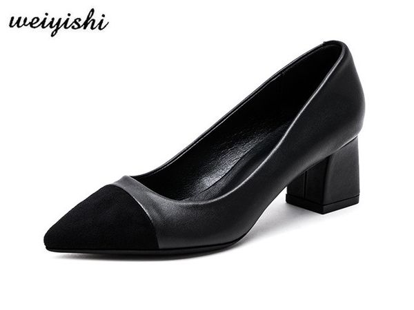 2018 women new fashion shoes. lady shoes, weiyishi brand 008, Black