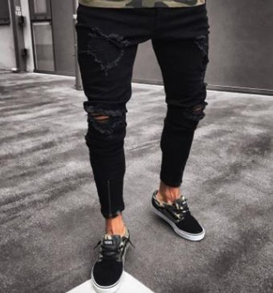 mens hommes designer jeans black ripped distressed holes spring pantalones design pockets jean pencil pants for man, Blue
mens hommes designer jeans black ripped distressed holes spring pantalones design pockets jean pencil pants for man, Blue