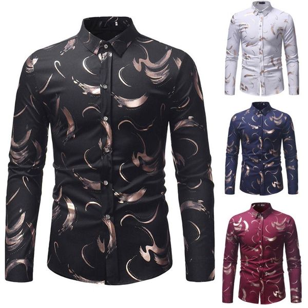 spring autumn mens autumn winter luxury fashion lapel printing long sleeve shirt blouse drop shipping, White;black
spring autumn mens autumn winter luxury fashion lapel printing long sleeve shirt blouse drop shipping, White;black