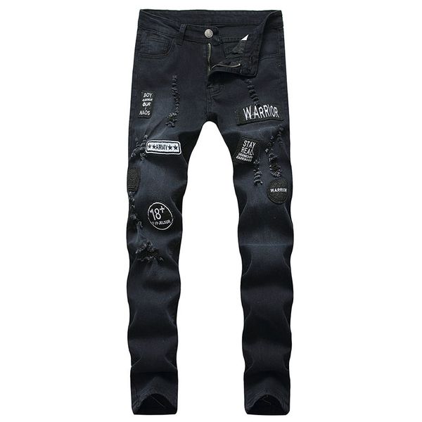 mens casual jeans skin slim fashional denim pants knees holes hiphop pants washed high quality, Blue
mens casual jeans skin slim fashional denim pants knees holes hiphop pants washed high quality, Blue
