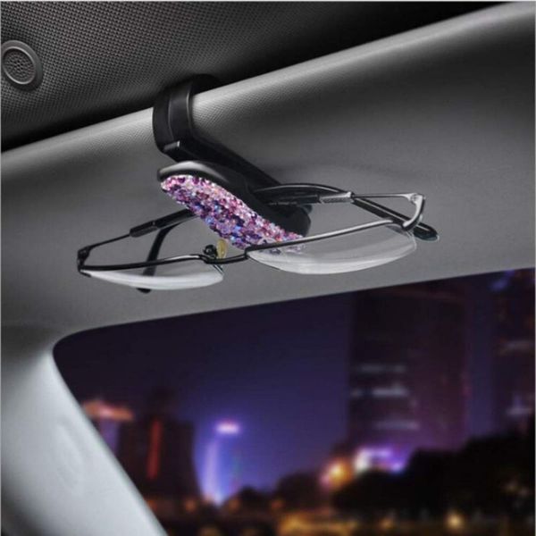 1pair car visor sunglasses glasses frames abs clip package id storage bag with diamond handmade
1pair car visor sunglasses glasses frames abs clip package id storage bag with diamond handmade