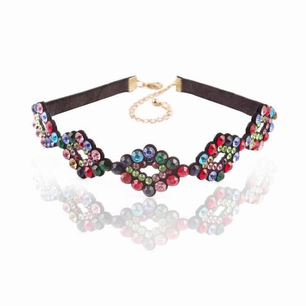 2019 new colorful crystal choker necklace for women fashion design black rope gold chain statement girls necklace jewelry, Golden;silver
2019 new colorful crystal choker necklace for women fashion design black rope gold chain statement girls necklace jewelry, Golden;silver