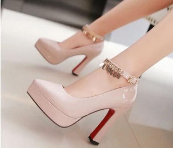 women's shoes in spring and autumn high coarse heel pointed end waterproof table@181, Black
women's shoes in spring and autumn high coarse heel pointed end waterproof table@181, Black