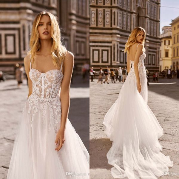 stylish 2020 wedding dresses lace appliqued beach boho spaghetti neck tulle a line bridal gowns vestido de novia, White
stylish 2020 wedding dresses lace appliqued beach boho spaghetti neck tulle a line bridal gowns vestido de novia, White