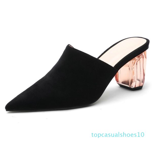 orcha lisa 2020 spring summer woman heeled mule pointed toe 6cm crystal strange heels flock large size 34-45 leisure party t10, Black
orcha lisa 2020 spring summer woman heeled mule pointed toe 6cm crystal strange heels flock large size 34-45 leisure party t10, Black