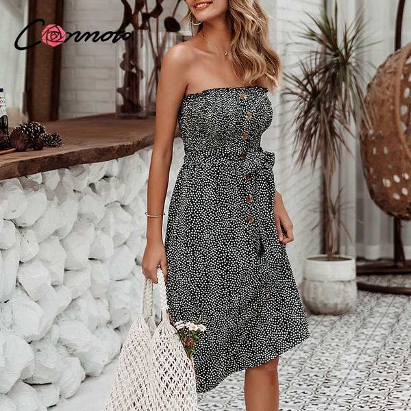 conmoto strapless ruffles twist beach boho dresses women polka dot sash bow dress long green robe femme dress vestidos, Black;gray
conmoto strapless ruffles twist beach boho dresses women polka dot sash bow dress long green robe femme dress vestidos, Black;gray