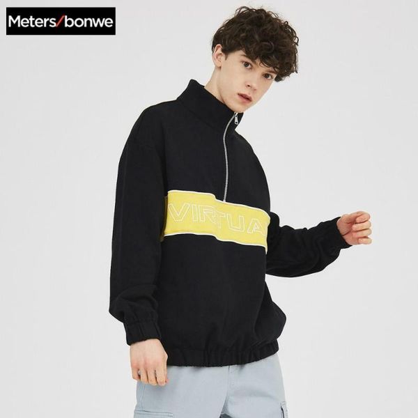 men's hoodies & sweatshirts metersbonwe 2021 men casual splice zipper fashion tide spring autumn male teenager sportswear loose, Black
men's hoodies & sweatshirts metersbonwe 2021 men casual splice zipper fashion tide spring autumn male teenager sportswear loose, Black