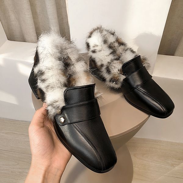 genuine leather winter warm women pumps 4.5cm square heels dress shoes woman fur women shoes office ladies, Black
genuine leather winter warm women pumps 4.5cm square heels dress shoes woman fur women shoes office ladies, Black
