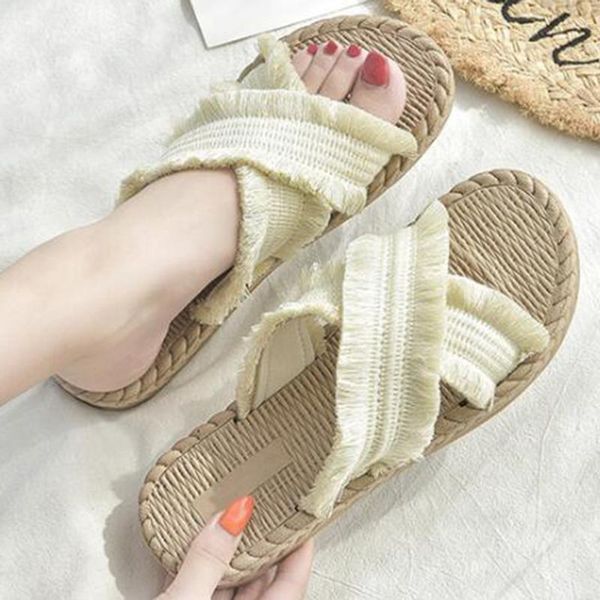 summer tassel slippers women cross strap flat slides female flip flops outdoor leisure beach slipper women zapatos mujer sh297, Black
summer tassel slippers women cross strap flat slides female flip flops outdoor leisure beach slipper women zapatos mujer sh297, Black