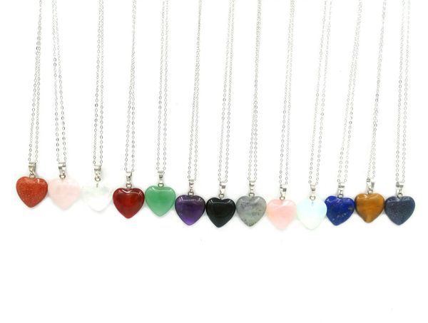 jln cute heart pendant 20mm gemstone quartz amethyst tiger eye labradorite moonstone with brass chain necklace for women valentine's gi, Silver
jln cute heart pendant 20mm gemstone quartz amethyst tiger eye labradorite moonstone with brass chain necklace for women valentine's gi, Silver