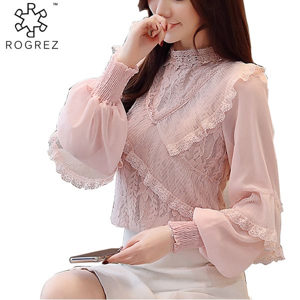 rogrez pink korean style elegant chiffon patchwork lantern long sleeve summer shirt women blouse blusas 2019, White
rogrez pink korean style elegant chiffon patchwork lantern long sleeve summer shirt women blouse blusas 2019, White