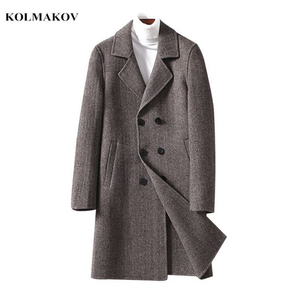 2019 winter men's long double sided wool coat turndown collar casual woolen overcoat double breasted trenchcoat men, Black
2019 winter men's long double sided wool coat turndown collar casual woolen overcoat double breasted trenchcoat men, Black