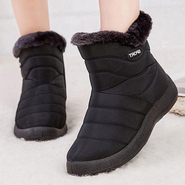 women's boots waterproof chunky shoes woman winter warm fur winter boots women super warm ankle boots platform, Black
women's boots waterproof chunky shoes woman winter warm fur winter boots women super warm ankle boots platform, Black
