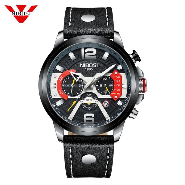 chronograph quartz watch men sports watches army male wrist watch clock nibosi relogio masculino 2019, Slivery;brown
chronograph quartz watch men sports watches army male wrist watch clock nibosi relogio masculino 2019, Slivery;brown