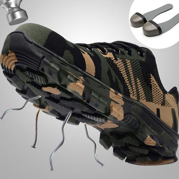 men work boots construction outdoor steel toe shoes men camouflage anti-puncture safety shoes large size xc-21, Black
men work boots construction outdoor steel toe shoes men camouflage anti-puncture safety shoes large size xc-21, Black