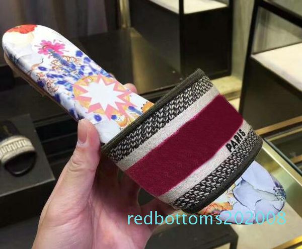 2019 mule dway en coton brode slide luxury designer women sandals new style fashion womens slipper size 35-41 r08, Black
2019 mule dway en coton brode slide luxury designer women sandals new style fashion womens slipper size 35-41 r08, Black