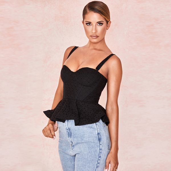 women's tanks & camis chic spaghetti strap sleeveless ruffle hem crop women black zipper bra elegant bare back corset cropped, White
women's tanks & camis chic spaghetti strap sleeveless ruffle hem crop women black zipper bra elegant bare back corset cropped, White