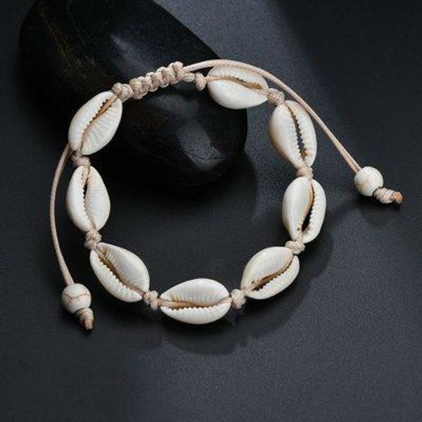 shells charm bracelets handmade natural seashell hand knit adjustable rope bangles women accessories beaded strand bracelet beach jewelry, Black
shells charm bracelets handmade natural seashell hand knit adjustable rope bangles women accessories beaded strand bracelet beach jewelry, Black
