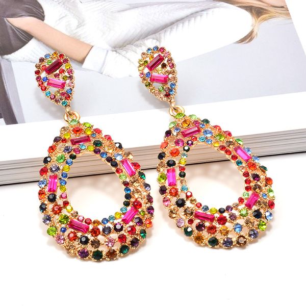 sell hanging hollowed-out studded with colorful drop earrings fine jewelry accessories fashion pendientes bijoux for women, Golden
sell hanging hollowed-out studded with colorful drop earrings fine jewelry accessories fashion pendientes bijoux for women, Golden