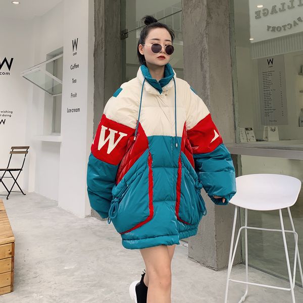 2020 ladies winter down jacket women fashion contrast color bat sleeve design loose warm parka street style cotton outwear, Black
2020 ladies winter down jacket women fashion contrast color bat sleeve design loose warm parka street style cotton outwear, Black