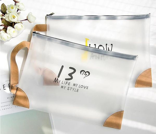 200pcs 2019 clear cosmetic bag women brief plain pvc letter printed makeup bags mix style student large capacity zipper storage bag
200pcs 2019 clear cosmetic bag women brief plain pvc letter printed makeup bags mix style student large capacity zipper storage bag