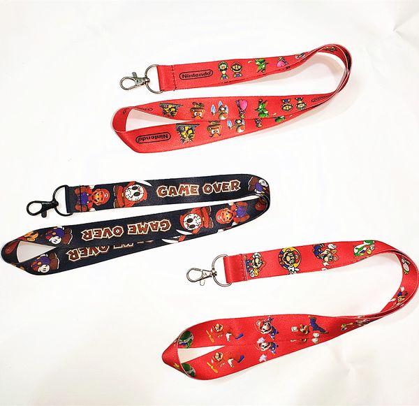 3 styles japanese game mario keychains lanyard neck key strap for phone keys id card, Silver
3 styles japanese game mario keychains lanyard neck key strap for phone keys id card, Silver