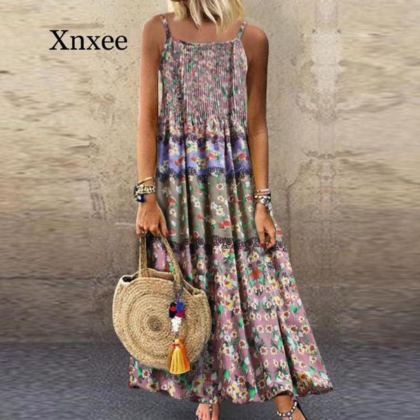 casual dresses long boho summer sleeveless dress vintage floral print maxi ladies o-neck loose straight beach, Black;gray
casual dresses long boho summer sleeveless dress vintage floral print maxi ladies o-neck loose straight beach, Black;gray
