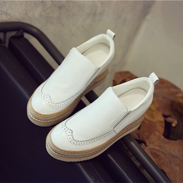 flat shoes women 2019 spring autumn genuine leather platform shoes woman loafers women's slip on shoe white shoe for woman, Black
flat shoes women 2019 spring autumn genuine leather platform shoes woman loafers women's slip on shoe white shoe for woman, Black