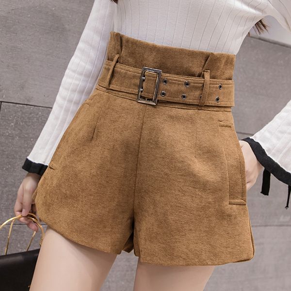 korea spring fall fashion women high waisted green ginger black sash wide leg shorts , 2019 causal female womens fashion shorts, White;black
korea spring fall fashion women high waisted green ginger black sash wide leg shorts , 2019 causal female womens fashion shorts, White;black