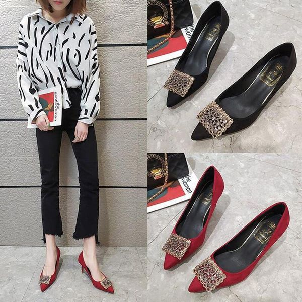 spring 2020 new pointed high-heeled shoes fashion wild comfortable women's shoes rhinestone square buckle women's, Black
spring 2020 new pointed high-heeled shoes fashion wild comfortable women's shoes rhinestone square buckle women's, Black