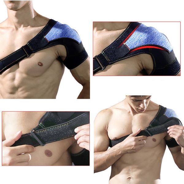 famous new shoulder support wrap adjustable compression brace sleeve pad fitness sportswear accessories for left/right shoulders, Black;blue
famous new shoulder support wrap adjustable compression brace sleeve pad fitness sportswear accessories for left/right shoulders, Black;blue