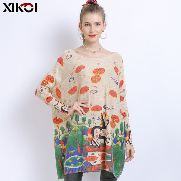 xikoi women winter oversized sweaters 2020 fashion warm long pullovers dresses cartoon print jumper knitted sweaters pull femme, White;black
xikoi women winter oversized sweaters 2020 fashion warm long pullovers dresses cartoon print jumper knitted sweaters pull femme, White;black
