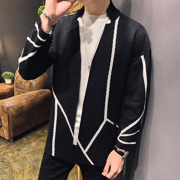 fashion line decoration male knitting man long sleeve sweater cardigan male knitting garment loose coat noel kazak heren sweater, White;black
fashion line decoration male knitting man long sleeve sweater cardigan male knitting garment loose coat noel kazak heren sweater, White;black