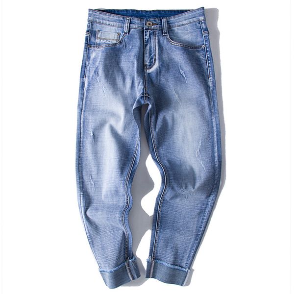 2020 spring fashion designer cuffs hem long jeans men straight light blue color printed mens jeans ripped plus size 6xl
2020 spring fashion designer cuffs hem long jeans men straight light blue color printed mens jeans ripped plus size 6xl
