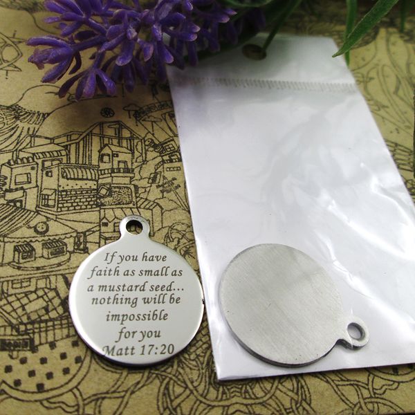 40pcs--"if you have faith as small as a mustard seed"stainless steel charms more style for choosing diy charms pendants for neckla, Bronze;silver
40pcs--"if you have faith as small as a mustard seed"stainless steel charms more style for choosing diy charms pendants for neckla, Bronze;silver