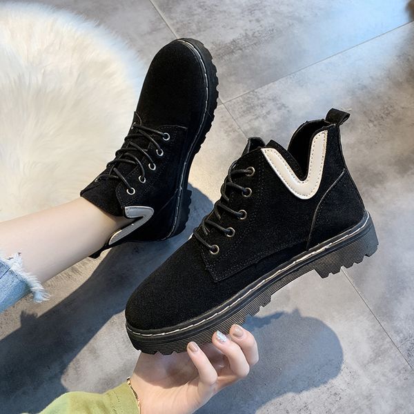 boots women shoes autumn 2019 new winter net red thick bottom round head tied flat bottom short boots, Black
boots women shoes autumn 2019 new winter net red thick bottom round head tied flat bottom short boots, Black