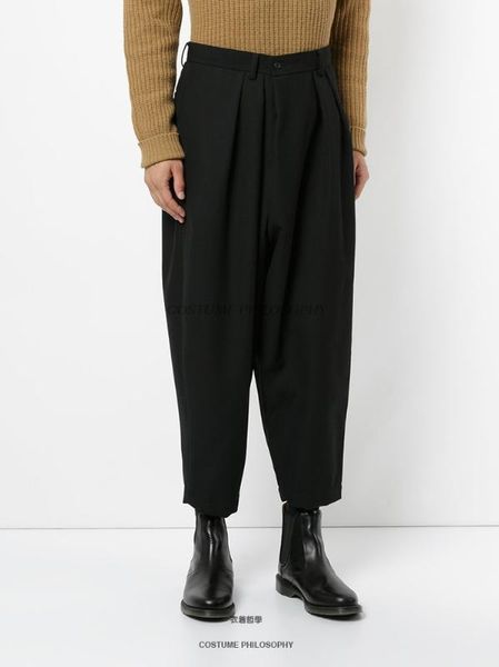 new 27-44 2018 men's clothing gd hair stylist fashion handmade folds casual harem pants plus size costumes, Black
new 27-44 2018 men's clothing gd hair stylist fashion handmade folds casual harem pants plus size costumes, Black