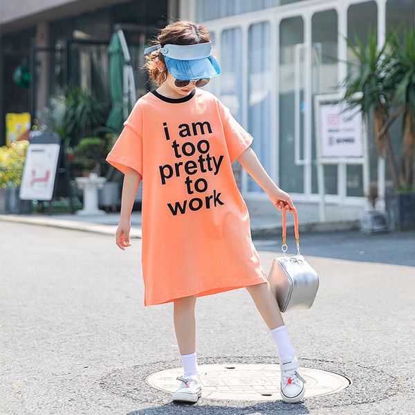 girls mid-length dress 2020 summer korean style children letters print short sleeve t-shirt dress vestidos streetwear straight, Red;yellow
girls mid-length dress 2020 summer korean style children letters print short sleeve t-shirt dress vestidos streetwear straight, Red;yellow