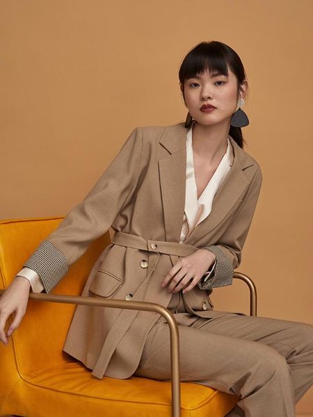 new fashion ladies women's casual belt blazer, White;black
new fashion ladies women's casual belt blazer, White;black