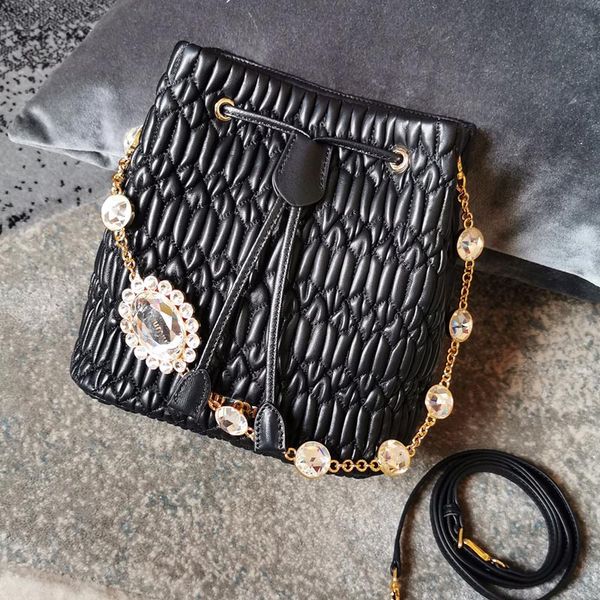 womens crossbody bag lady handbags fashion sheepskin genuine leather rhinestone shimmer crystal chain bucket bag ruched
womens crossbody bag lady handbags fashion sheepskin genuine leather rhinestone shimmer crystal chain bucket bag ruched