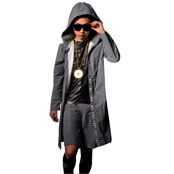 men reflective hooded trench coat male fashion streetwear hip hop long cloak jacket windbreaker outerwear stage clothing, Tan;black
men reflective hooded trench coat male fashion streetwear hip hop long cloak jacket windbreaker outerwear stage clothing, Tan;black