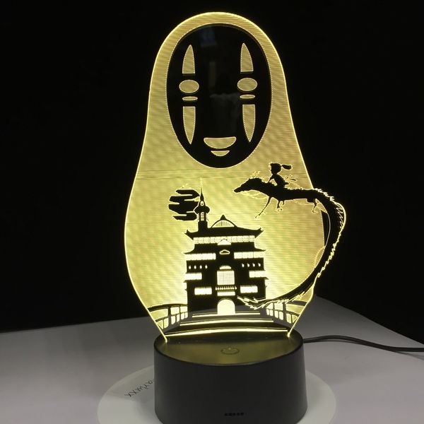 miyazaki hayao anime spirited away no face man action figures decoration doll kids toys acrylic 3d led lamp 7 colors night light
miyazaki hayao anime spirited away no face man action figures decoration doll kids toys acrylic 3d led lamp 7 colors night light