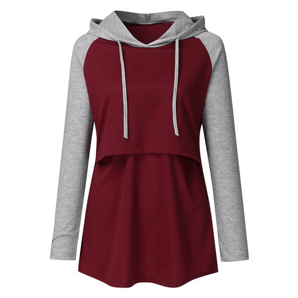 sagace pullover hoodies breastfeeding for women pregnant clothes casual loose maternity clothes nusring splicing, White
sagace pullover hoodies breastfeeding for women pregnant clothes casual loose maternity clothes nusring splicing, White