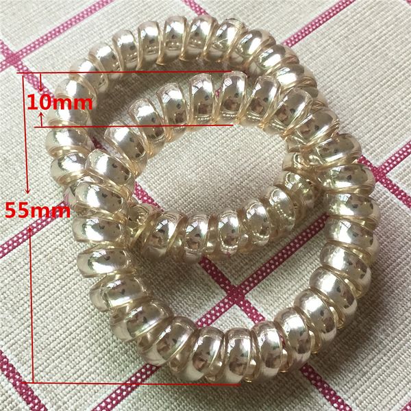 high elasticity telephone wire bracelet spiral band coil multi-role bracelet women tie hair band ponytail holder scrunchies, Golden;silver
high elasticity telephone wire bracelet spiral band coil multi-role bracelet women tie hair band ponytail holder scrunchies, Golden;silver