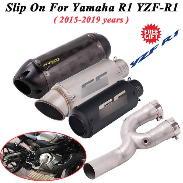 slip on for yamaha r1 yzf yzf-r1 2015 - 2019 motorcycle usa two brothers exhaust escape modified carbon muffler middle link pipe
slip on for yamaha r1 yzf yzf-r1 2015 - 2019 motorcycle usa two brothers exhaust escape modified carbon muffler middle link pipe