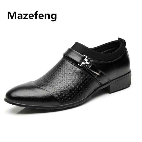 mazefeng 2019 new fashion dress men shoes classic leather men's suits shoes slip on business men oxfords plus size 38-46, Black
mazefeng 2019 new fashion dress men shoes classic leather men's suits shoes slip on business men oxfords plus size 38-46, Black
